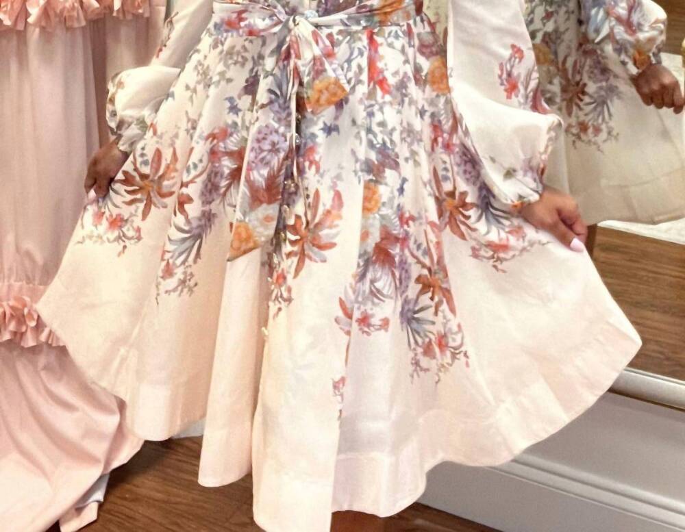 NEW BEULAHSTYLE billie floral dress in cream multi